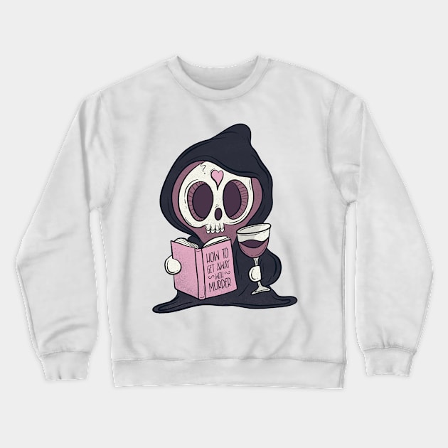 Crime and wine Crewneck Sweatshirt by Jess Adams